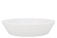 COUPE CÉRAMIQUE ROND BAS BLANC MATE DIA 30XH7CM 
