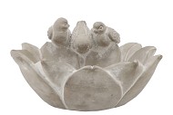 CONCRETE BIRD BOWL FLOWER 25X25X14CM