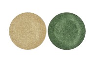 MELAMINE SHINE OLIVE GREEN/GOLD PLATE ROUND ASS 33X33X2CM