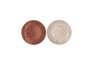 MELAMINE SHINE BRONZE/NUDE PLATE ROUND ASS 18X18X2CM