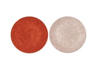 MELAMINE SHINE ROSE/COPPER PLATE ROUND ASS 28X28X2CM