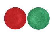 MELAMINE SHINE GREEN/RED PLATE ROUND ASS 33X33X2CM