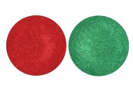 MELAMINE SHINE GREEN/RED PLATE ROUND ASS 40X40X2CM