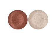 MELAMINE SHINE BRONZE/NUDE PLATE ROUND ASS 28X28X2CM