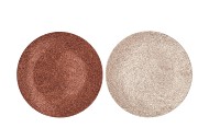 MELAMINE SHINE BRONZE/NUDE PLATE ROUND ASS 33X33X2CM