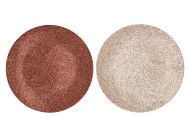 MELAMINE SHINE BRONZE/NUDE PLATE ROUND ASS 40X40X2CM