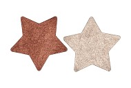 MELAMINE SHINE BRONZE/NUDE PLATE STAR 24X24X1CM