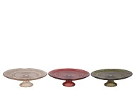 DAYAH COSY AUTUMN GLASS PLATE ON FOOT 25X9CM ASS P/1
