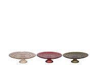 DAYAH COSY AUTUMN GLASS PLATE ON FOOT 15X8CM ASS P/1