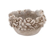 CONCRETE ANTIQUE FLOWER BOWL ROUND 22X22X12CM