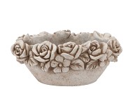 CONCRETE ANTIQUE FLOWER BOWL OVAL 30X19X14CM