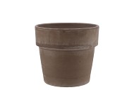 TERRA CHOCO CILINDERPOT GRIJS 11.5X9.5CM