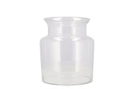 GLASS MOUTHBLOWN MILK BOTTLE 25X16CM