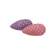 JINGLE PURPLE/PINK PINECONE ASS 10X5X5CM