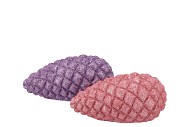 JINGLE PURPLE/PINK PINECONE ASS 13X7X6CM