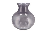 MIRA SMOKE GLASS CONE NECK SPHERE VASE 32X32X32CM