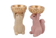 JINGLE SAND/PINK MATT SQUIRREL ASS 14X12X23CM