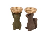 JINGLE GREEN/BROWN MATT SQUIRREL ASS 12X10X17CM