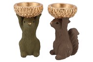 JINGLE GREEN/BROWN MATT SQUIRREL ASS 18X17X28CM