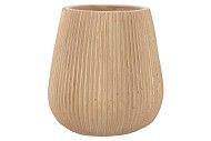 STRIPES SAND GOLD POT 14X15CM NM