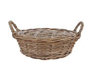 RATTAN IVY BASKET LOW EARS 35X13CM