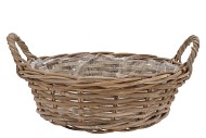 RATTAN IVY BASKET LOW EARS 40X13CM