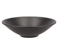 CERAMIC BOWL GRAPHITE FLAT ROUND 25X7CM NM