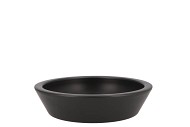 CERAMIC BOWL MAT ZWART LOW ROUND 20X5CM