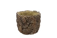CONCRETE NATURAL PINECONE POT ROUND 11X11X10CM