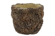 CONCRETE NATURAL PINECONE POT ROUND 19X19X16CM