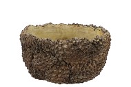 CONCRETE NATURAL PINECONE BOWL ROUND 19X19X9CM NM