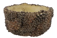 CONCRETE NATURAL PINECONE BOWL ROUND 22X22X11CM
