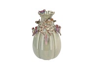 BIRD VASE MOSS GREEN 13X13X19CM