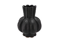 GARLIC BLACK LOW VASE 28X35CM