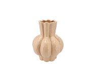 GARLIC SAND LOW VASE 16X19CM