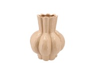 GARLIC SAND LOW VASE 21X25CM