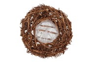 WREATH ROOT WOOD BROWN 40CM