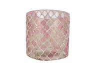 GLOWING MOSAIC PINK MIX T-LIGHTS 10X10CM