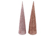 SPARKLE NUDE MIX CONE TREE LED30 ASS 90X21X27CM