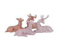 SPARKLE NUDE MIX DEER COUPLE ASS 20X12X12CM