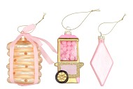 GLASSBALL ORNAMENTS SWEETS FOR MY SWEET 6X5X11CM