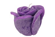 CANDLE ROOS PURPLE 11X9CM