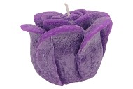 CANDLE ROOS PURPLE 14X12CM