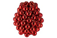 CHRISTMASBALL RED VASE 26X29CM