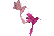 DECO SHINE BIRD HUMMING FUCHSIA/PINK 16CM ASS