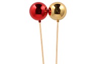 PICK SHINE BALL SHINY RED/GOLD 6X50CM ASS