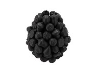 FOREST FRUIT BLACK VASE 15X16CM