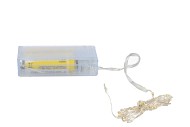 LED ZILVERDRAAD 40LED WARM WIT M/TIMER