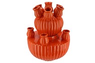 AMSTERDAM ORANGE TULIP VASE SET 28X38CM