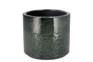 JAVEA CILINDER POT GLAZED GREEN 15X14CM